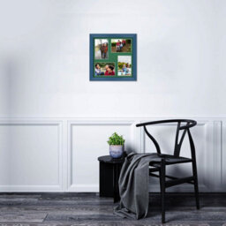 AK Frames 12X12 Navy Blue Classic Multi Photo Frame With Emerald Mount - Holds 4 Apertures (4X) 6X4 Photos - thumbnail 3