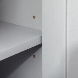 Kleankin Bathroom Under Sink Cabinet With Adjustable Shelf, White, Grey - thumbnail 9