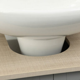 Kleankin Bathroom Under Sink Cabinet With Adjustable Shelf, White, Grey - thumbnail 7