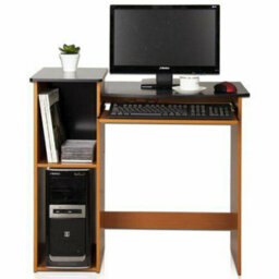 Walplus Furinno Econ Multipurpose Computer Writing Desk, Light Cherry/black - thumbnail 3