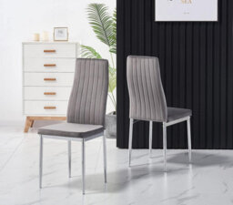Furnizone UK Grande 6-Seater Ceramic Extending Dining Table And 6 Monza Grey Velvet Chairs - thumbnail 5
