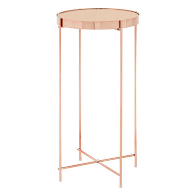 Orsina Allure Pink Mirror Tall Side Table - image 1