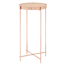 Orsina Allure Pink Mirror Tall Side Table