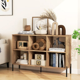 Costway 6 Cube Wooden Storage Bookcase Open Bookshelf Home Office Display Cabinet Rack - thumbnail 9