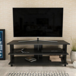 Decorotika Pueblo Tv Stand Tv Unit For Tv's Up To 55 Inches Black And Anthracite - thumbnail 1