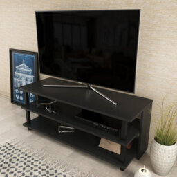 Decorotika Pueblo Tv Stand Tv Unit For Tv's Up To 55 Inches Black And Anthracite - thumbnail 2