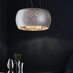Anson Lighting Gigi Silver Effect Glass With Clear Glass Droplets 5 Light Ceiling Pendant - thumbnail 2