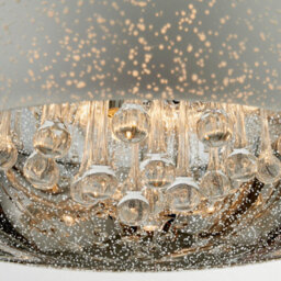 Anson Lighting Gigi Silver Effect Glass With Clear Glass Droplets 5 Light Ceiling Pendant - thumbnail 5