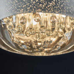 Anson Lighting Gigi Silver Effect Glass With Clear Glass Droplets 5 Light Ceiling Pendant - thumbnail 4