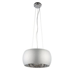 Anson Lighting Gigi Silver Effect Glass With Clear Glass Droplets 5 Light Ceiling Pendant - thumbnail 7
