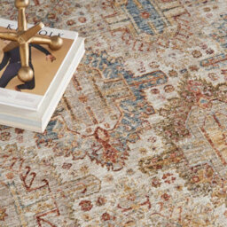 Multicolored Bordered Geometric Luxurious Traditional Persian Rug For Living Room, Bedroom - 69 X 310 (Runner) - thumbnail 4