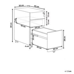 Wyld And Coco Urbannest Light Beige Metal Storage Cabinet 3-Drawer Key-Locked, Wheeled, Gloss Finish - thumbnail 4