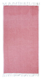 Orsina Poppy Red Hammam Towel, 100% Cotton Quick Dry Towel With Woven Texture, Lightweight Throw Blanket - thumbnail 1
