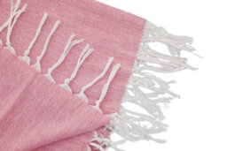 Orsina Poppy Red Hammam Towel, 100% Cotton Quick Dry Towel With Woven Texture, Lightweight Throw Blanket - thumbnail 3