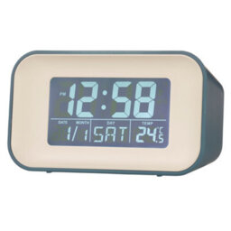 Acctim Alta Retro Digital Alarm Clock Crescendo Alarm  Date & Temperature Display Storm Blue - thumbnail 1