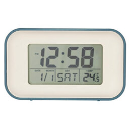 Acctim Alta Retro Digital Alarm Clock Crescendo Alarm  Date & Temperature Display Storm Blue - thumbnail 3