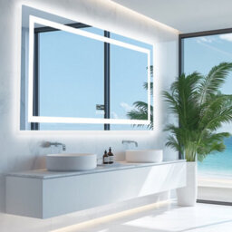 Luvodi 1600X800mm Bluetooth Led Bathroom Mirror Music Temperature Anti-Fog Vanity Mirror, Date And Time, Backlit Frontlit - thumbnail 8