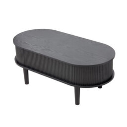 Black Lift Top Coffee Table With Storage Oval Wooden Living Room Center Coffee Table - thumbnail 1