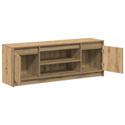Berkfield Tv Cabinet With Led In Artisan Oak 139.5X34X50 Cm, Made From Engineered Wood - thumbnail 5