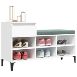 Berkfield Shoe Cabinet White 102X36X60 Cm Engineered Wood - thumbnail 4