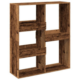 Berkfield Room Divider Old Wood 100X33X115 Cm Engineered Wood - thumbnail 2