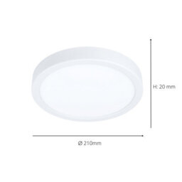 Eglo Fueva 6 Ultra-Slim Surface-Mounted White Round Led Light Wbs - thumbnail 4