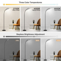 Harper Living Floor Lamp Black, Dimmable Led Lamps For Living Room, 3 Colour Temps Standing Lamp With Touch Control - thumbnail 5