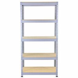 MonsterShop Garage Shelving Storage 5 Tier Heavy Duty Racking 200Kg/shelf, Q-Rax Grey 90Cm X 182.5Cm X 50Cm - thumbnail 2