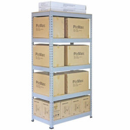 MonsterShop Garage Shelving Storage 5 Tier Heavy Duty Racking 200Kg/shelf, Q-Rax Grey 90Cm X 182.5Cm X 50Cm - thumbnail 4