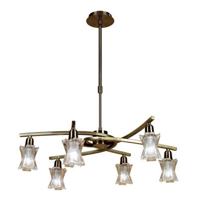 Luminosa Lighting Luminosa Alaska Pendant Convertible To Semi Flush 6 Light L1/sgu10, Antique Brass - image 1