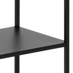 Wyld Haus Graz Matt Black Tall Metal Bookcase With 5 Shelves - thumbnail 6