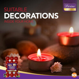 SOL 30Pk Tea Light Candles Fresh Berries 35 Hour Burn Scented Tealights Long Lasting Ideal For Home Relaxation Dinners Weddings Decor - thumbnail 7