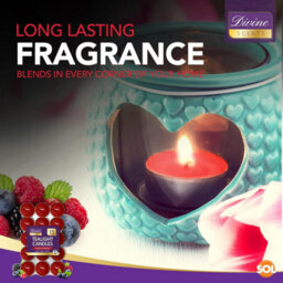 SOL 30Pk Tea Light Candles Fresh Berries 35 Hour Burn Scented Tealights Long Lasting Ideal For Home Relaxation Dinners Weddings Decor - thumbnail 5