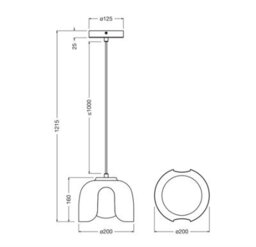 Osram Decor Corolle Pendant Ceiling Light E27 Green - thumbnail 5