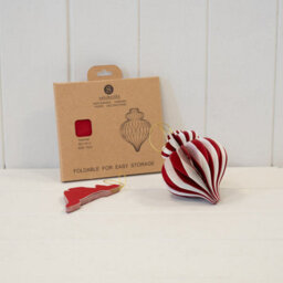 Red And White Candy Stripe Bauble - thumbnail 3