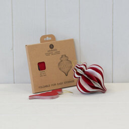 Red And White Candy Stripe Bauble - thumbnail 4