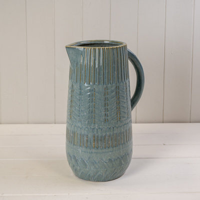 Four Candle Satchville Blue Ceramic Vase/jug - image 1