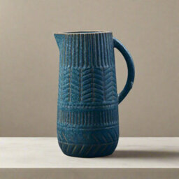 Four Candle Satchville Blue Ceramic Vase/jug - thumbnail 2