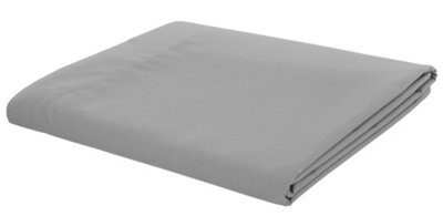 Catherine Lansfield Bedroom Easy Iron Percale Combed Flat Sheet Grey - image 1