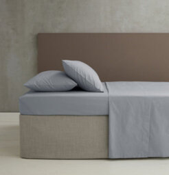 Catherine Lansfield Bedroom Easy Iron Percale Combed Flat Sheet Grey - thumbnail 2