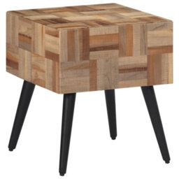 Berkfield Side Table 40X40X45 Cm Solid Reclaimed Teak - thumbnail 2