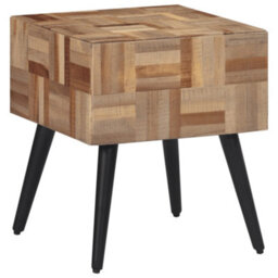 Berkfield Side Table 40X40X45 Cm Solid Reclaimed Teak - thumbnail 3
