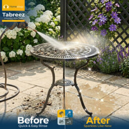 Homeology Tabreez Black Garden And Patio Cast Aluminium Bistro Table - thumbnail 6