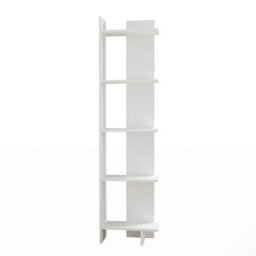 Tall Bookcase With 5 Tiers Shelves Ladder For Living Room Home Office Furniture - thumbnail 3