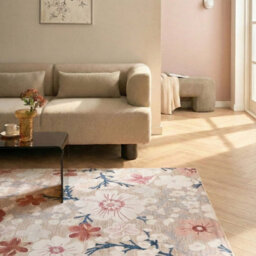 Wyld And Coco Luxeliving Multicolour Floral Area Rug 140 X 200 Cm - Low Pile Polyester, Anti-Slip, Underfloor Heating Compatible - thumbnail 2