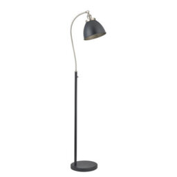 Luminosa Lighting Luminosa Franklin Task Floor Lamp, Aged Pewter Plate, Matt Black Paint - thumbnail 6