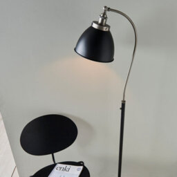 Luminosa Lighting Luminosa Franklin Task Floor Lamp, Aged Pewter Plate, Matt Black Paint - thumbnail 5