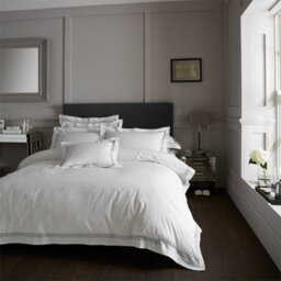 Gc Gaveno Cavailia Sheer Elegance Duvet Cover Bedding Set Double 3Pc White/charcoal With Matching Pillowcases - thumbnail 1