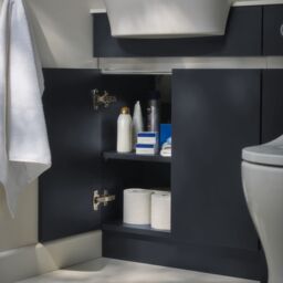 Croydex Matt Black Mirror Effect Steel Rectangular Wall-Mounted Bathroom Shelving (D)17.9Cm (H)60Cm (L)40Cm - thumbnail 9