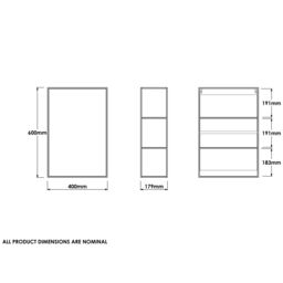 Croydex Matt Black Mirror Effect Steel Rectangular Wall-Mounted Bathroom Shelving (D)17.9Cm (H)60Cm (L)40Cm - thumbnail 4